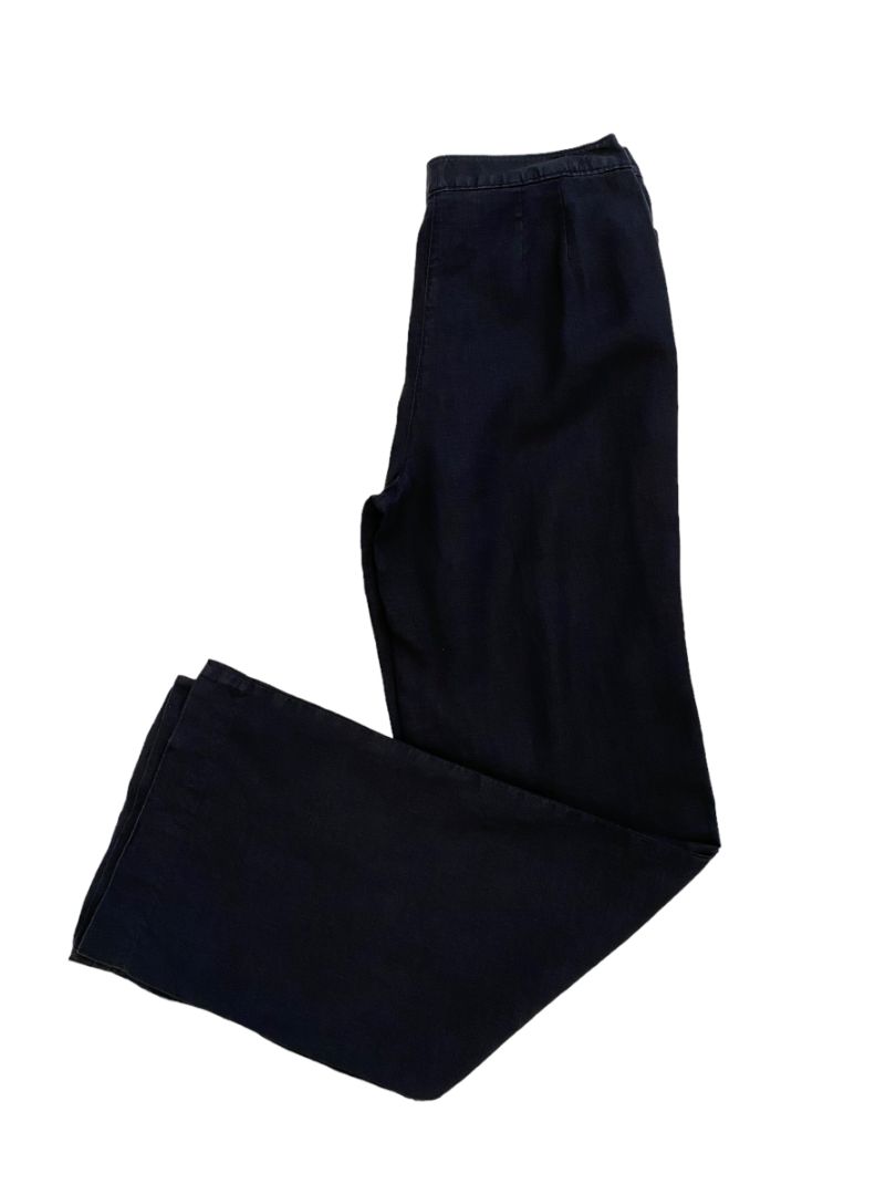 8 Tall J. Jill Black Linen Genuine Fit Pants