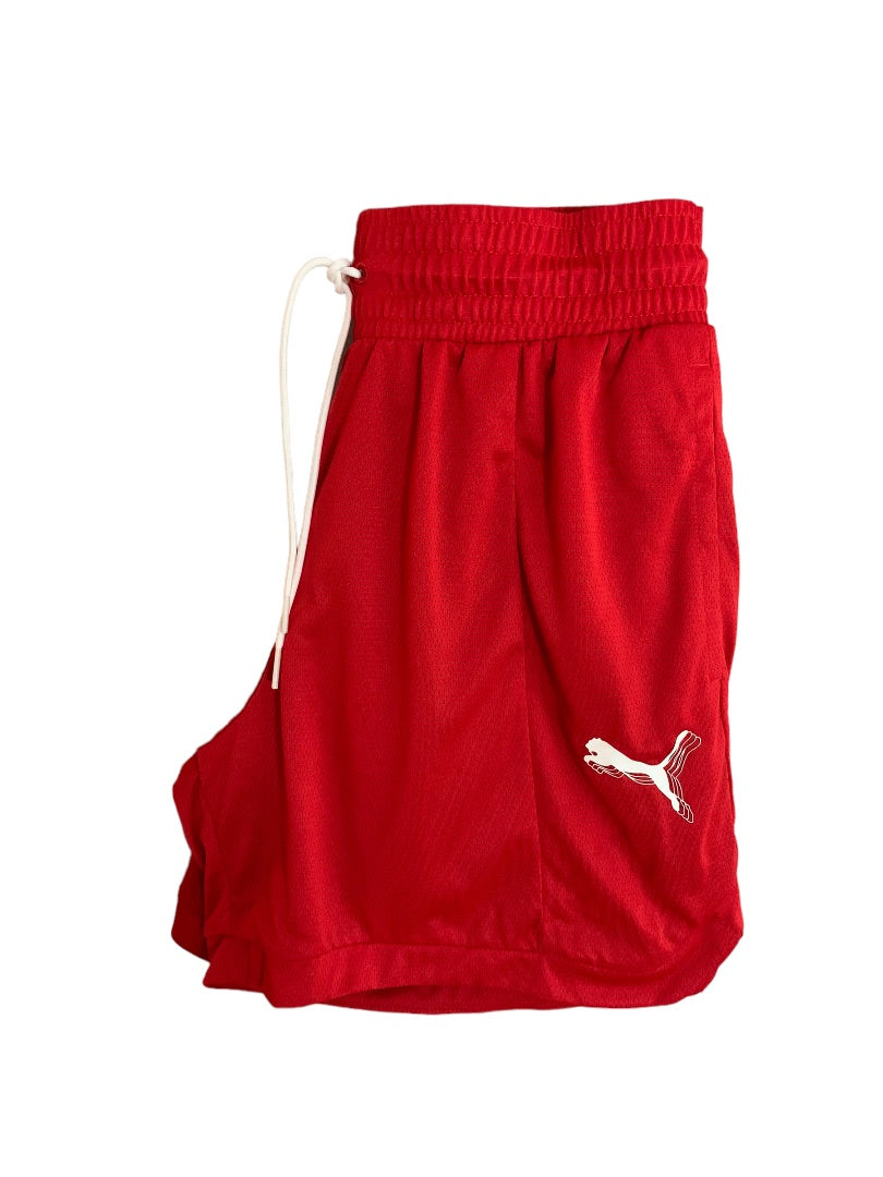 XS Puma Red Women's Foundation Shorts Basketball New 539945