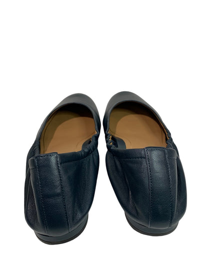 Size 11M Vionic Women's New Navy Blue Leather Ballet Flats Alexa