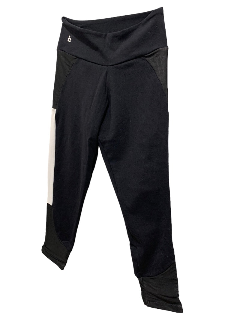 Small Medium Brasilsol Capri Activewear Womens Leggings Black Stripe