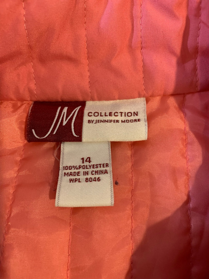 14 JM Collection Women's Pink Quilted Snap Up Jacket Lined