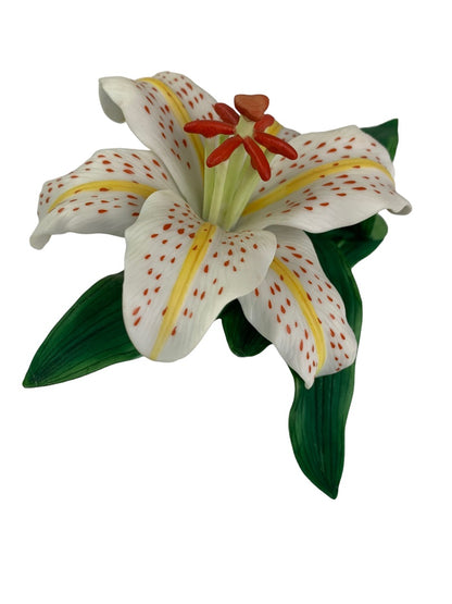 Lenox Garden Flowers Auratum Day Lily 1989 Fine Porcelain Figurine Sculpture 3 Inch