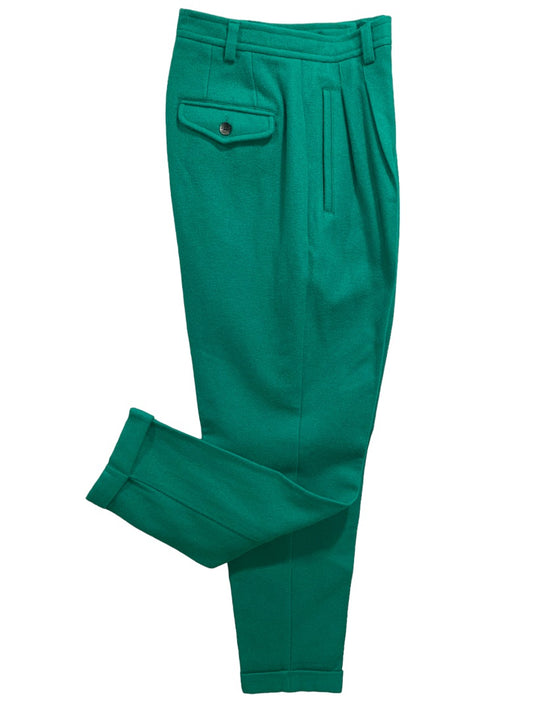 Size 5/6 Gap Vintage 1980s Kelly Green New Women's Wool Blend Lined Pants