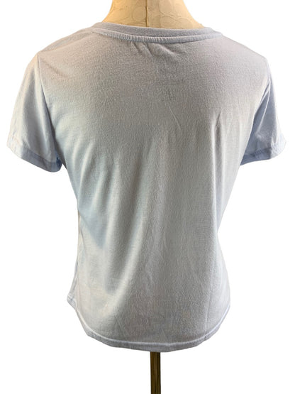 Medium Dearfoams New Women's Light Blue Single Pocket Lounge Sleep Tshirt