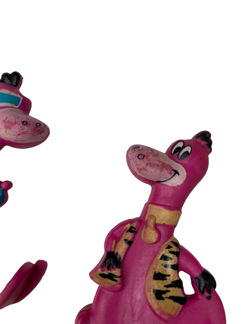 Flinstones Set of 2 Dino Figurines 1991 Post Cereal Toys Hanna Barbera 2.5"