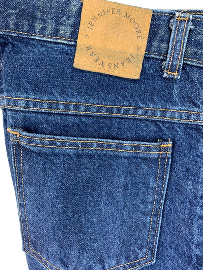 Size 10P Jennifer Moore Petites Womens Mom Jeans Dark Wash Denim Y2K