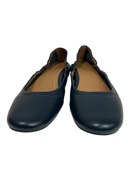 Size 11M Vionic Women's New Navy Blue Leather Ballet Flats Alexa