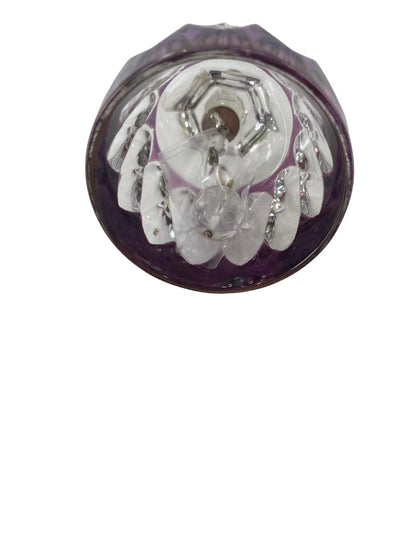 Vintage ECHT BLEIKRISTALL 24% Hand Cut Lead Crystal purple To Clear Bell