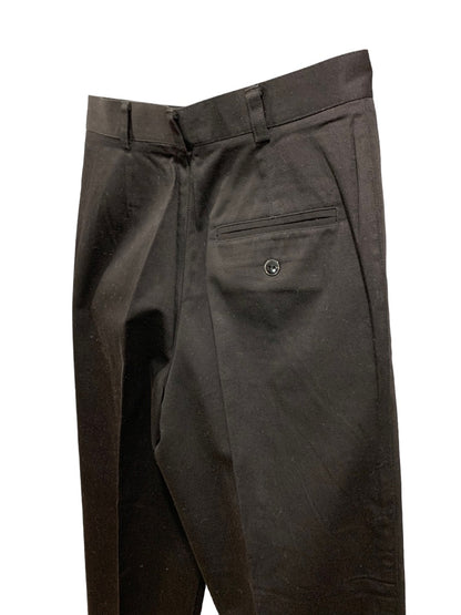 Size 6 LizSport Women's Black Pants Chino Front Pleat Cottton 27 Inch Inseam