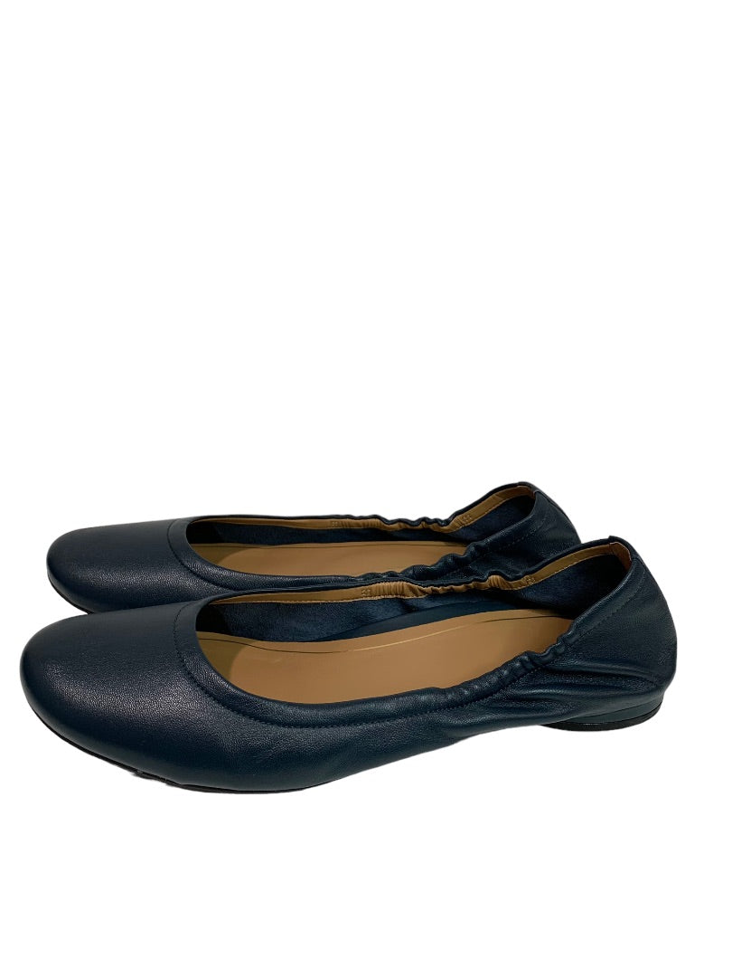 Size 11M Vionic Women's New Navy Blue Leather Ballet Flats Alexa