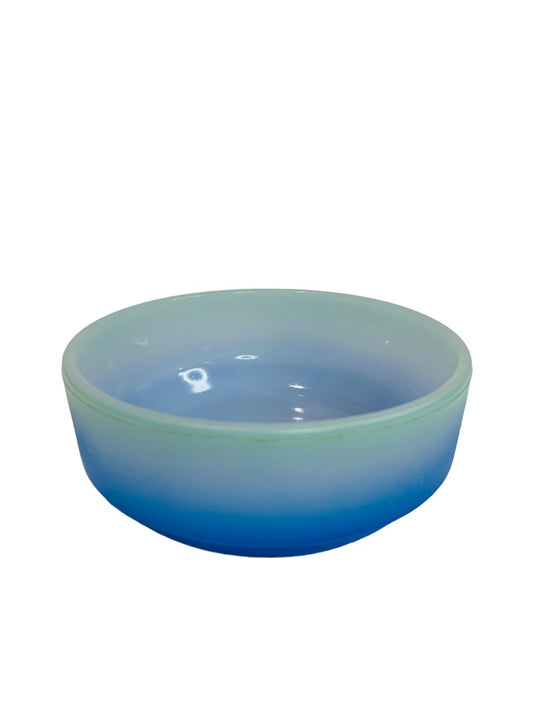 Vintage Blue Ombre Glass Small Fruit Dessert Custard Bowl 5" Diameter