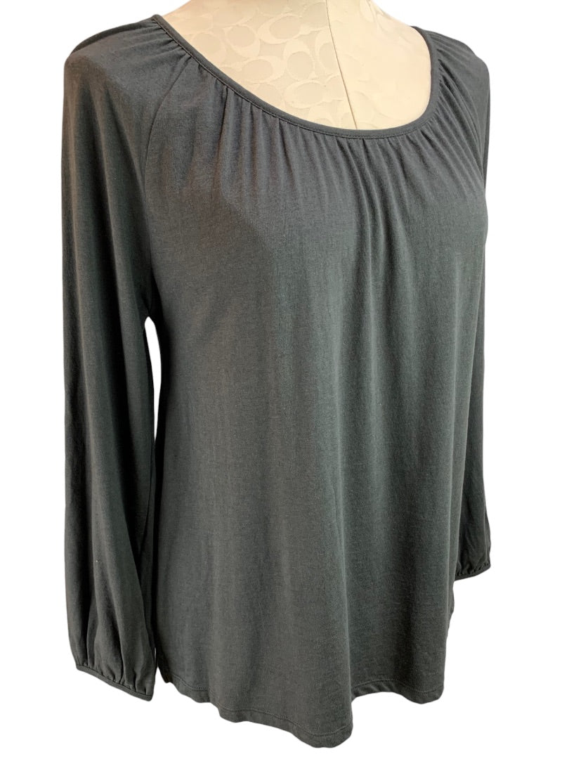 Small Old Navy Women's New Charcoal Gray Jersey Knit Long Sleeve Top Shirt