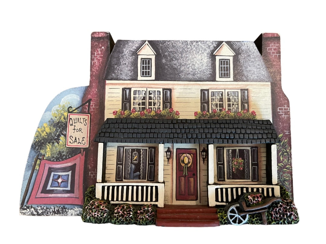 Country Lane Brandywine Collectibles houses Marlene Whiting Wood House Quilts for Sale C11-1281