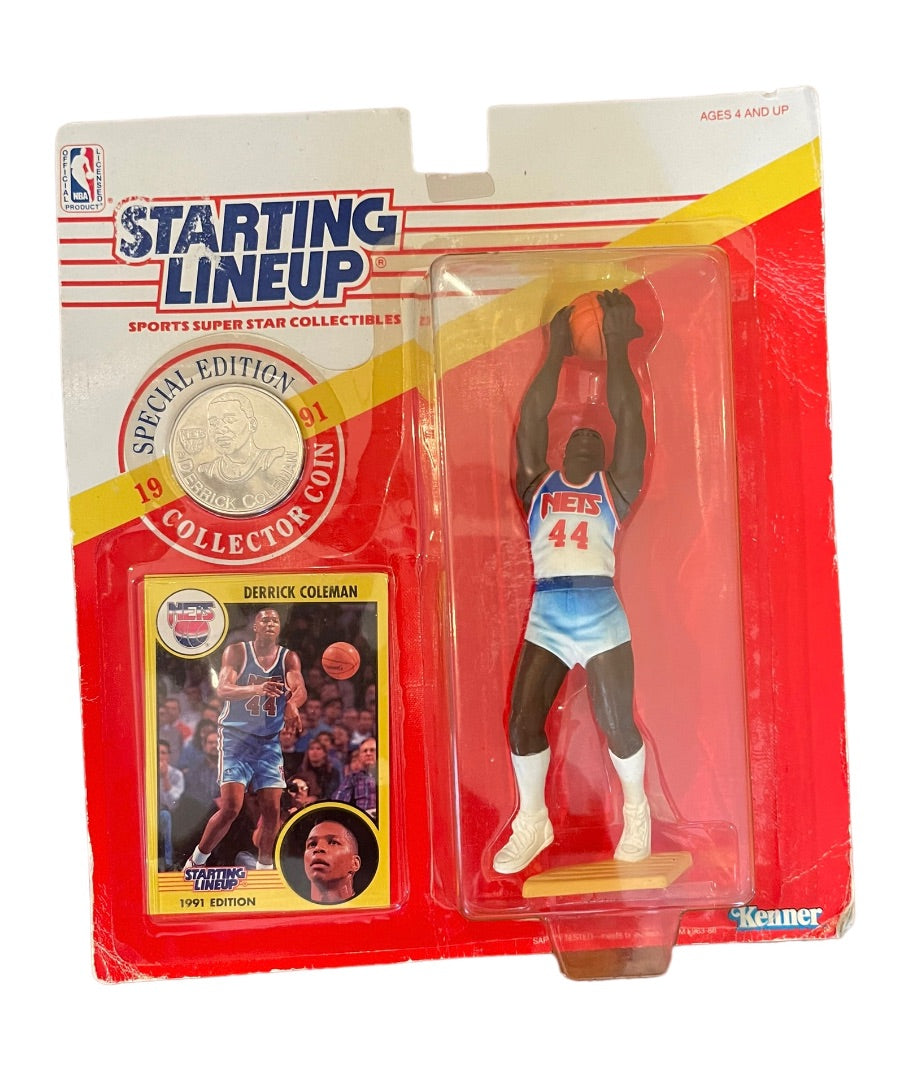 Kenner Derrick Coleman 1991 NBA NJ Nets Starting Lineup Action Figure