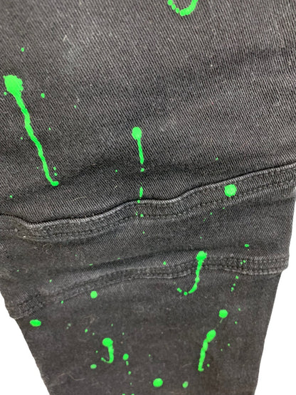 30 Trestle Supply Company Men's Black Paint Splatter Skinny Moto Jeans