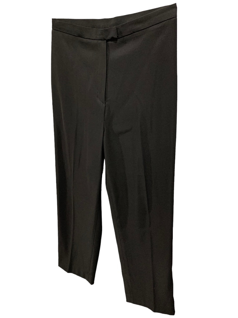 Size 12 Focus 2000 Women's Black Crop Dress Pants 1990s Vintage