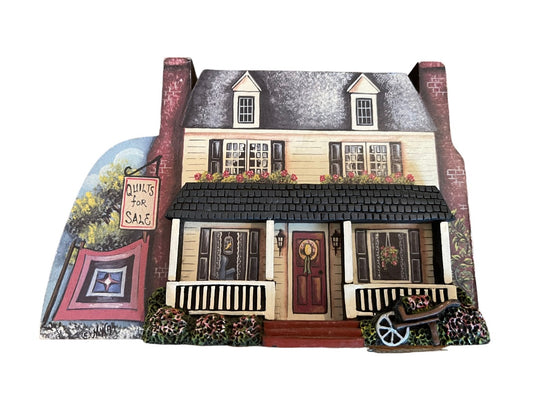 Country Lane Brandywine Collectibles houses Marlene Whiting Wood House Quilts for Sale C11-1281