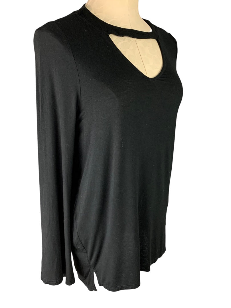 XS Cotton On Black Pullover Long Sleeve Oversize Tunic Shirt Soft