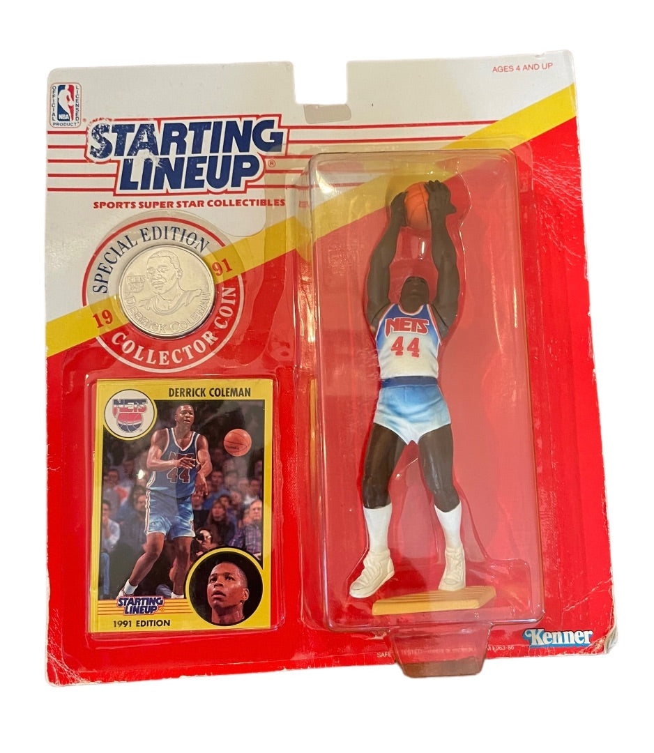 Kenner Derrick Coleman 1991 NBA NJ Nets Starting Lineup Action Figure