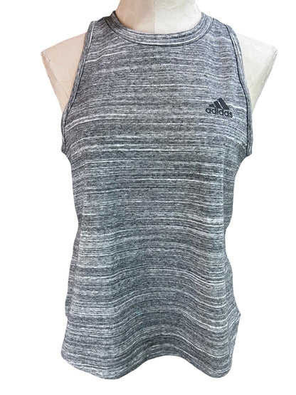 Medium Adidas Gray Heathered Tank DU1924 Split Side New