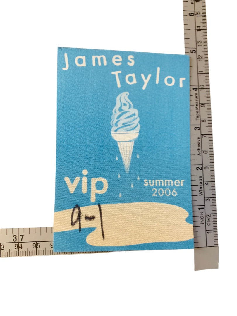 Summer 2006 James Taylor Cloth Sticker VIP Backstage "9-1"