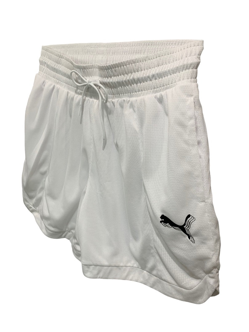 Small Puma Women's New White Foundation Shorts 539945 02 Pull On