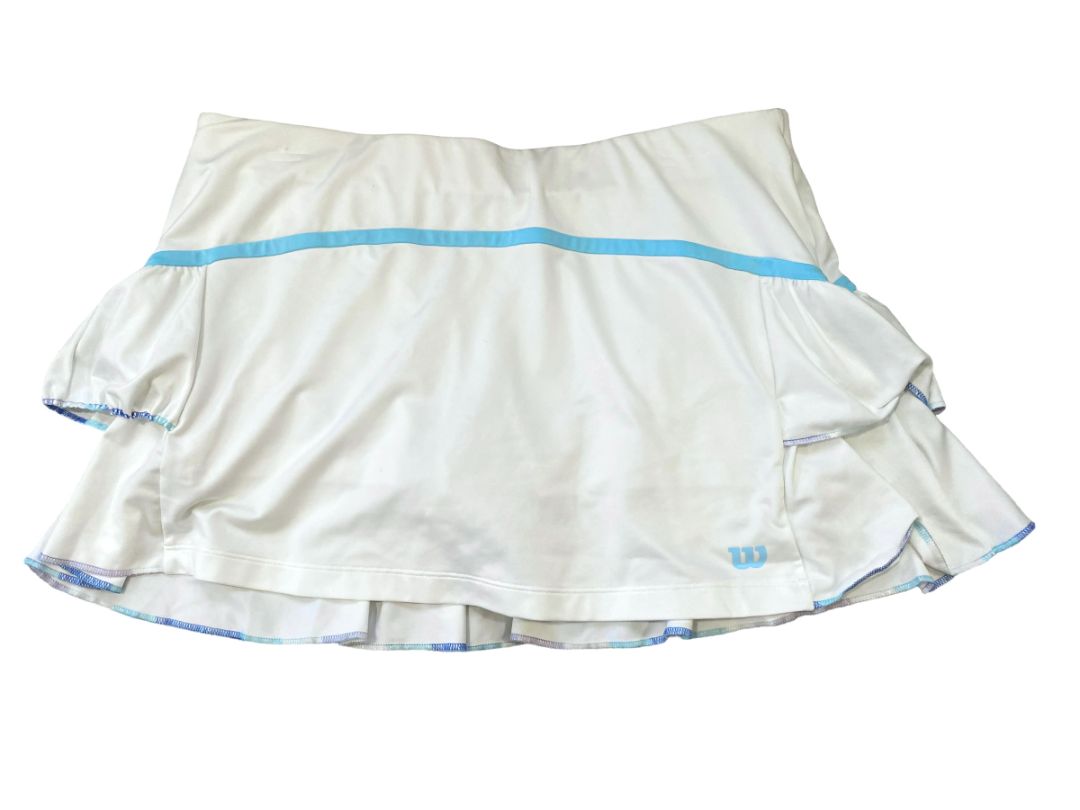 Large Wilson Tennis Skirt Skort Ball Pocket Ruffled Back Golf