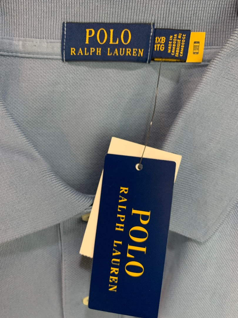 1XB Polo Ralph Lauren Blue New Big Pony Men's Short Sleeve Golf Shirt Classic Fit