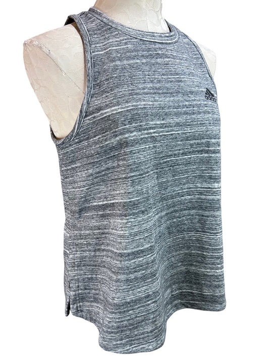 Medium Adidas Gray Heathered Tank DU1924 Split Side New