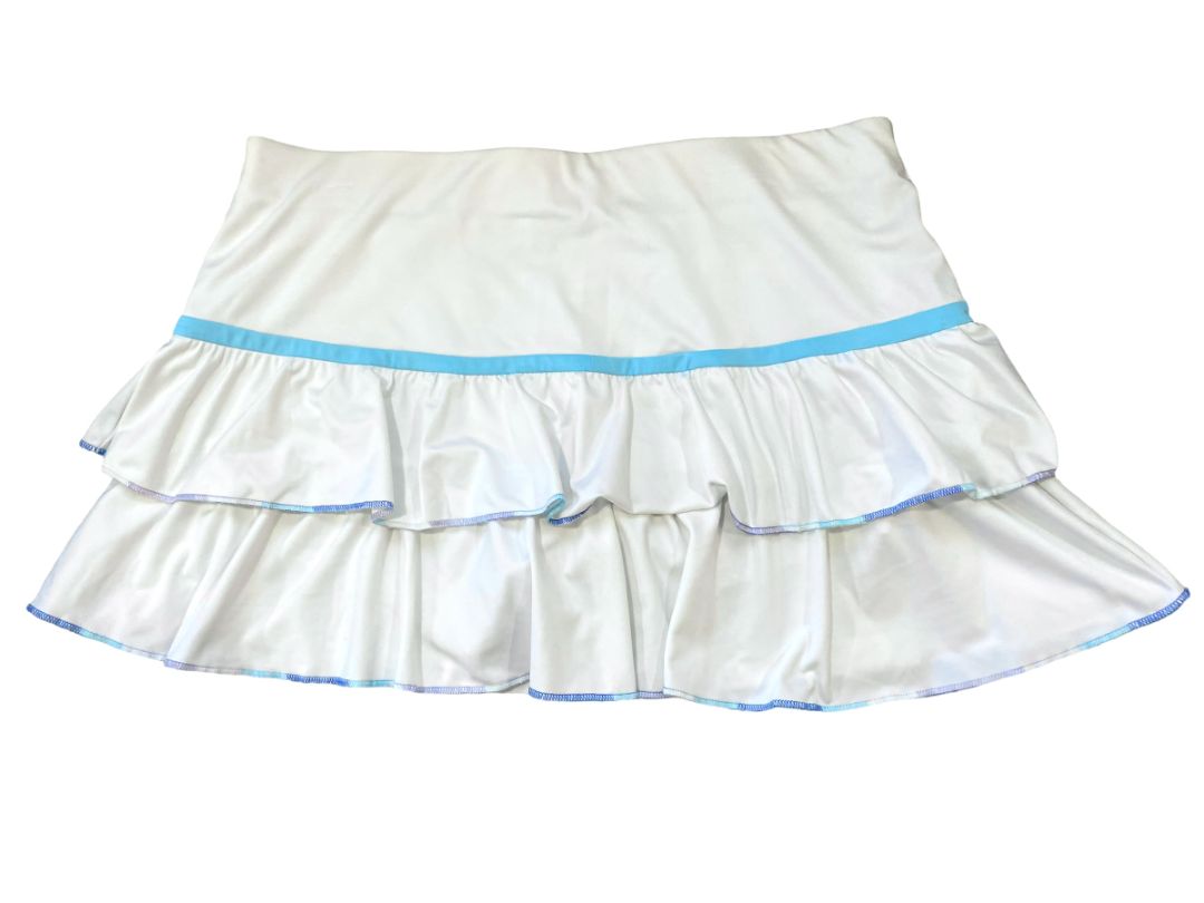 Large Wilson Tennis Skirt Skort Ball Pocket Ruffled Back Golf