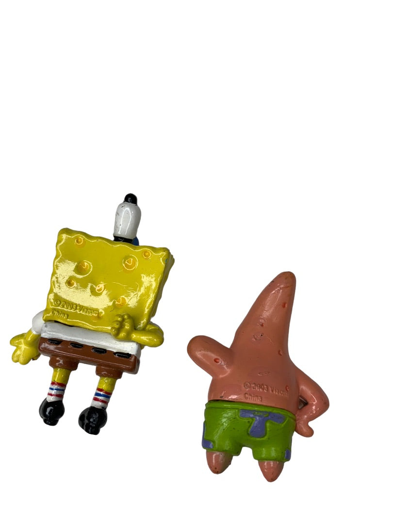 Nickelodeon Toys Sponge Bob and Patrick Mini Figurines 2003 Viacom 2"