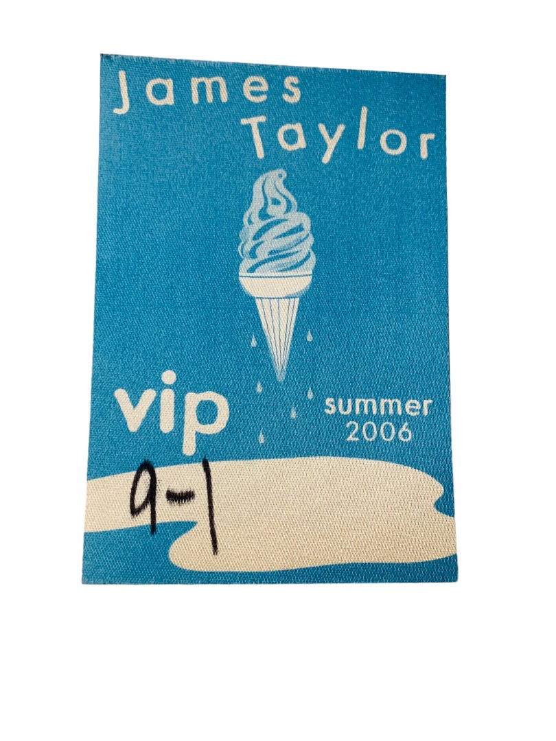 Summer 2006 James Taylor Cloth Sticker VIP Backstage "9-1"