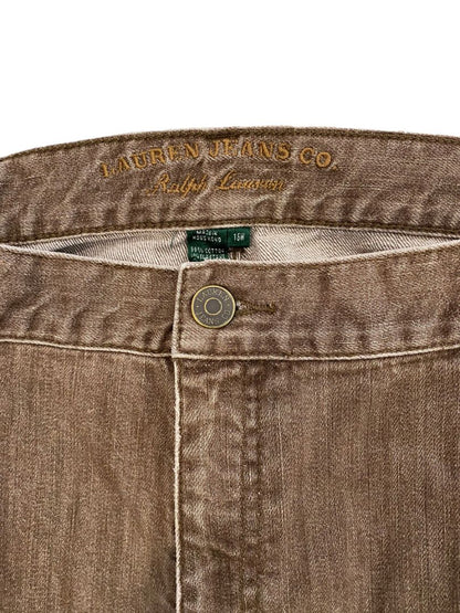 16W Brown Lauren Jeans Co. Straight Leg Jeans Ralph Lauren