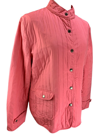 14 JM Collection Women's Pink Quilted Snap Up Jacket Lined