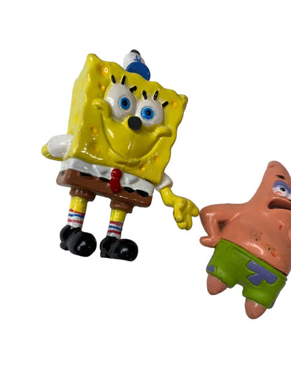 Nickelodeon Toys Sponge Bob and Patrick Mini Figurines 2003 Viacom 2"