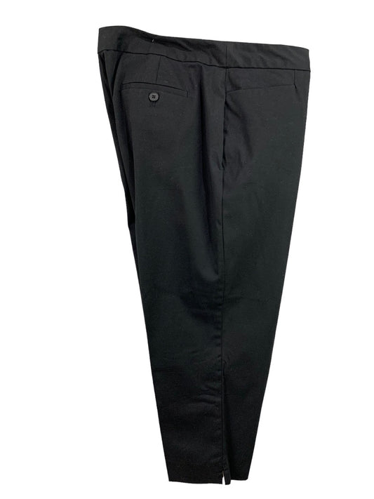 12P Talbots Petites Women's Crop Chino Pants Black Curvy 22.5" Inseam