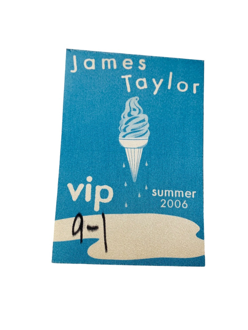 Summer 2006 James Taylor Cloth Sticker VIP Backstage "9-1"