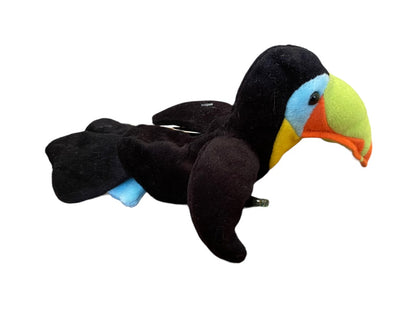 Coca Cola International Beanie 7.5" Plush  Toolu the Toucan Honduras Bottle of Coke 1999