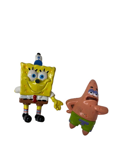 Nickelodeon Toys Sponge Bob and Patrick Mini Figurines 2003 Viacom 2"