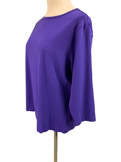 XL Chico's Design Women's Purple Long Sleeve Ponte Knit Shirt