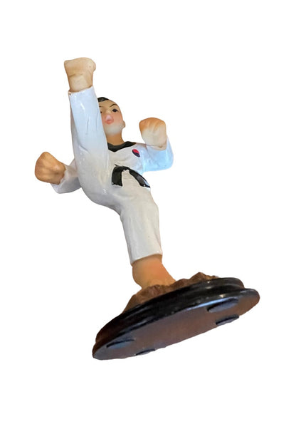 Taekwondo Korea Kicking Boy Statue 6.5" Figurine Martial Arts