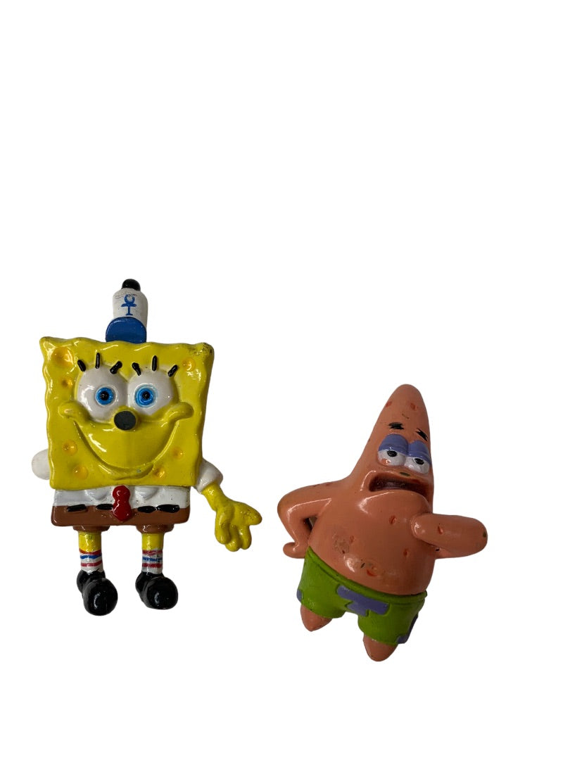 Nickelodeon Toys Sponge Bob and Patrick Mini Figurines 2003 Viacom 2"