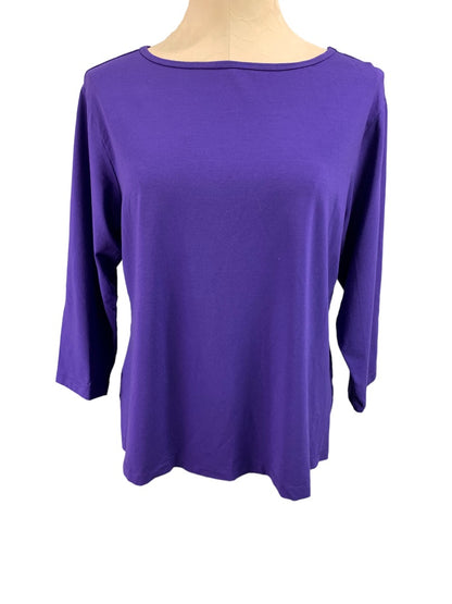 XL Chico's Design Women's Purple Long Sleeve Ponte Knit Shirt