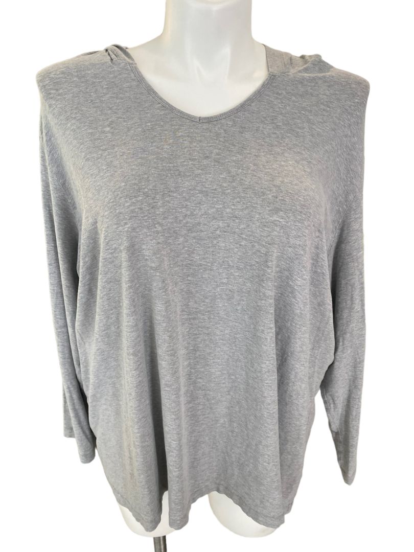 22/24 Cacique Light Weight Gray Hoodie Cozy Sleepwear Loungewear