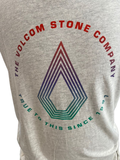 NWT Large Volcom Lt Gray Graphic Logo T-shirt