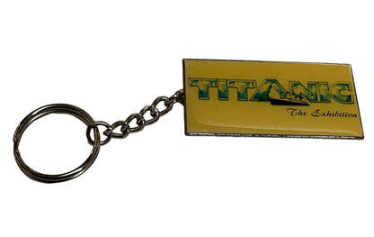 Vintage Titanic The Exhibition Keychain Key Ring Resin Over Metal 2.5"