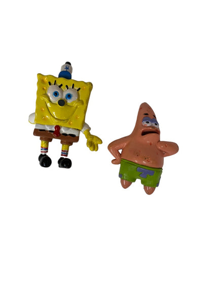 Nickelodeon Toys Sponge Bob and Patrick Mini Figurines 2003 Viacom 2"