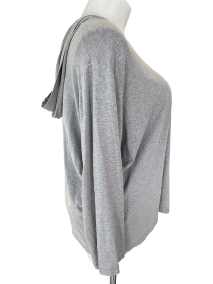 22/24 Cacique Light Weight Gray Hoodie Cozy Sleepwear Loungewear