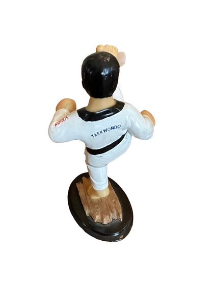 Taekwondo Korea Kicking Boy Statue 6.5" Figurine Martial Arts