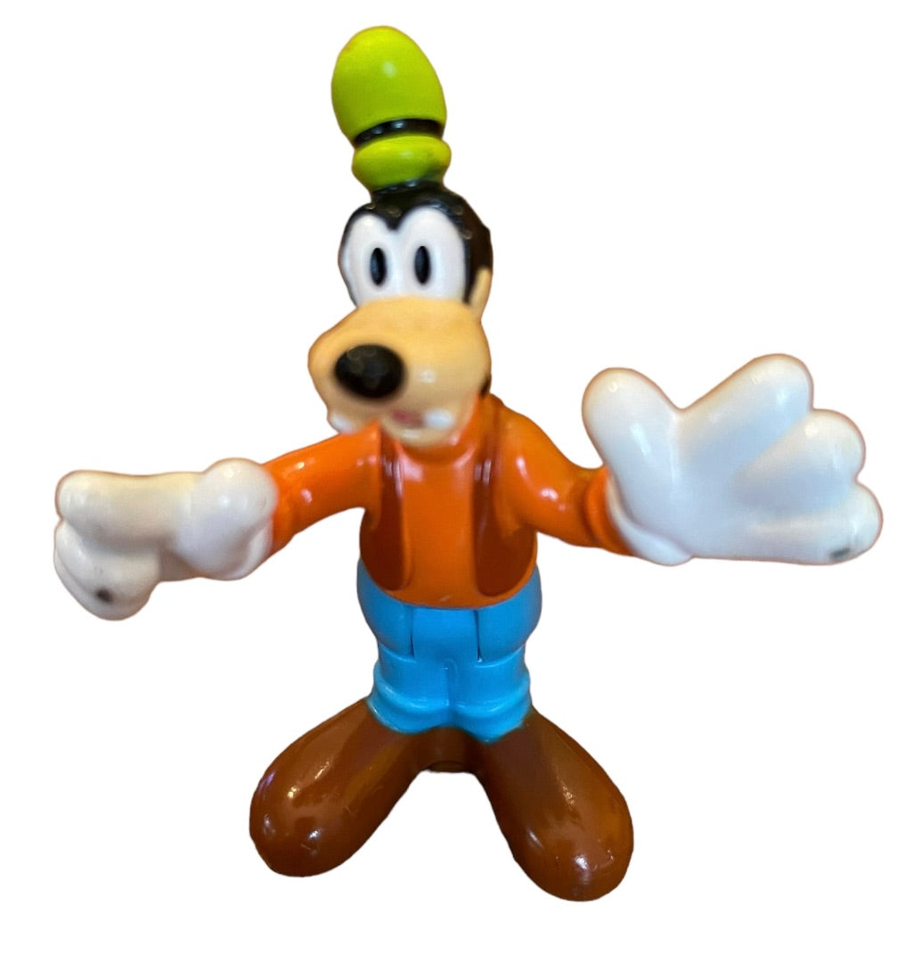 Disney Goofy 2013 Mattel 3"  Vinyl Figure Figurine Sit Stand Hinged